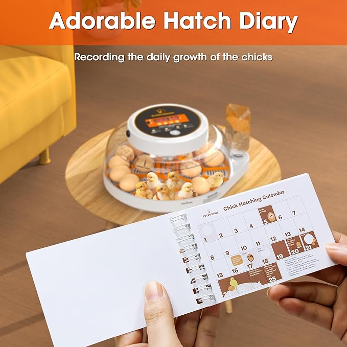 Incubators for Hatching Eggs, 22 Eggs Smart Incubator with Automatic Egg Turning and Humidity Control, Automatic Water Adding for Hatching Chicken, Duck, Quail Goose [2025 Upgrade] - Image 8