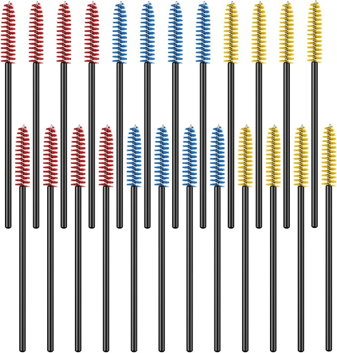 Pawfly 24 Pcs Hummingbird Feeder Cleaning Brushes, Mini Nylon Hummingbird Feeder Brushes for Cleaning, Tiny Brushes for Cleaning Small Parts, Small Cleaner Brushes, Hummingbird Feeder Parts, 3 Colors by Pawfly