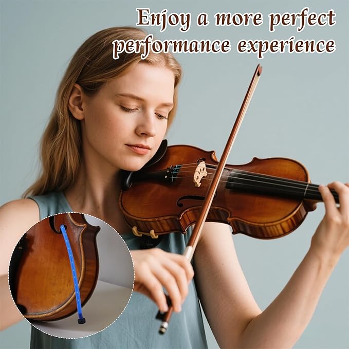 Violin Humidifier, Rubber Portable Violin and Viola Moisture F Hole Humidifier Tube Practical Musical Dampit Instrument Humidity Gift Maintenance Accessory for Cracking Prevention (Blue) - Image 7