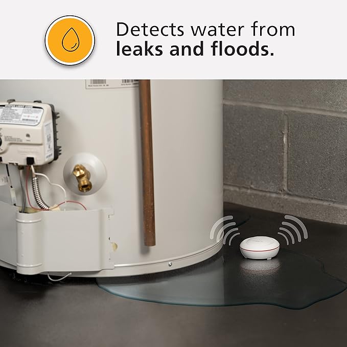 Kidde WiFi Water Leak Detector & Freeze Alarm, Alexa Device, Smart Leak Detector for Homes with App Alerts,White - Image 2