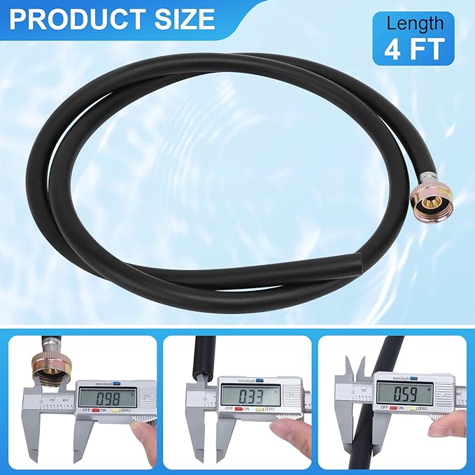 Dehumidifier Hose, Dehumidifier Hose for Drainage, Dehumidifier Hose Extension 5ft Dehumidifier Drain Hose for Drainage 3/4", Suitable for Most Dehumidifier Drainage Interfaces(Black) - Image 2