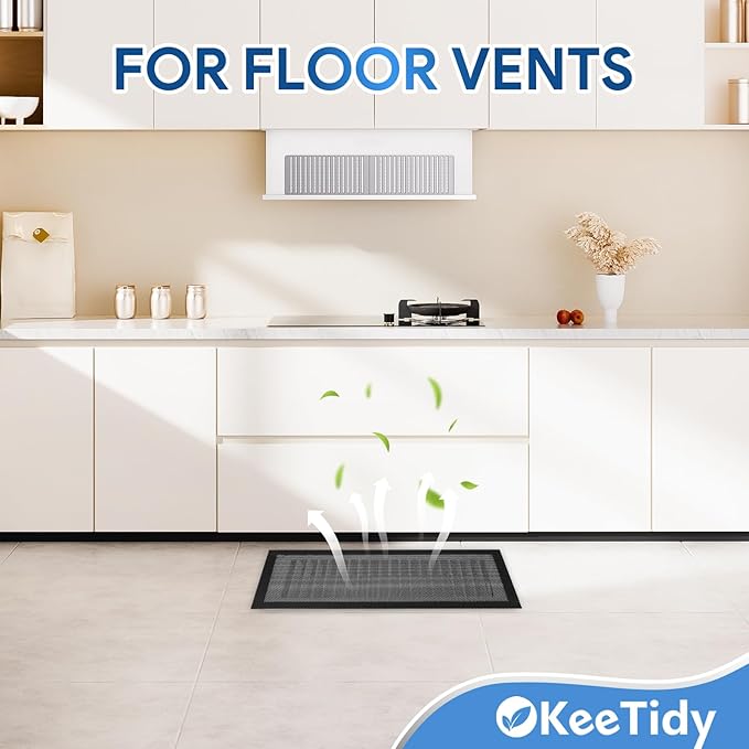 Floor Vent Covers, 5.5" x 12" Magnetic Vent Covers Air Vent Covers Mesh Screen Register Vent Covers for Home, Floor, HVAC, AC, Grilles, and RV Vents, 5 Pack - Image 7