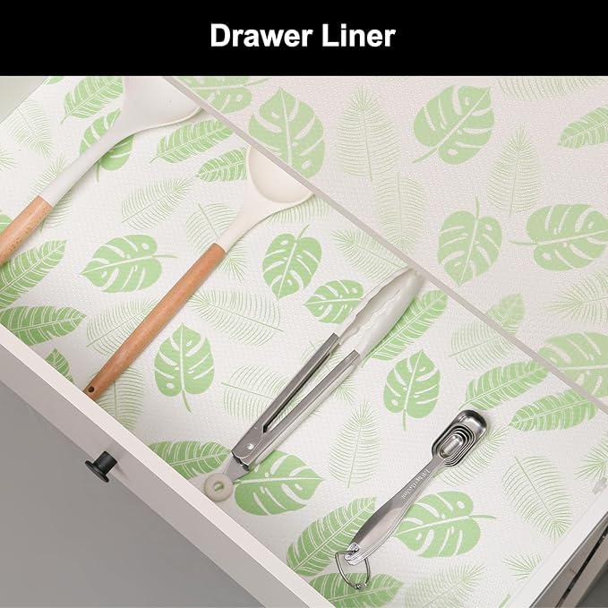 Cooyes Shelf Liner – Premium Non-Adhesive Cabinet & Drawer Liner for Kitchen – Waterproof Shelf Paper with Modern Pattern – Durable EVA Cabinet Mat – Easy to Cut （12" W x 240" L） - Image 4