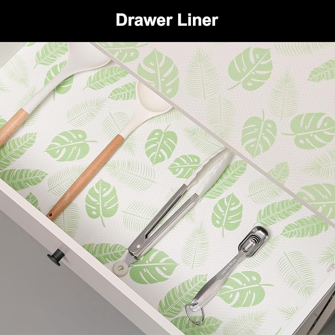Cooyes Shelf Liner – Premium Non-Adhesive Cabinet & Drawer Liner for Kitchen – Waterproof Shelf Paper with Modern Pattern – Durable EVA Cabinet Mat – Easy to Cut (17.5" W x 78.7" L) - Image 4