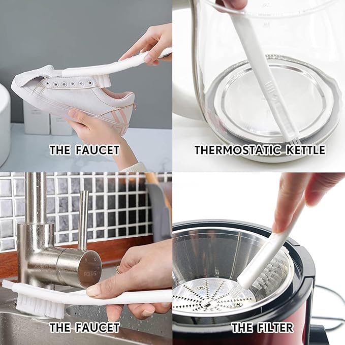 Small Scrub Brushes for Cleaning,Crevice Cleaning Tool Set for Track Juicer Toaster Sink Tile Grout Grater Seafood,Detailing Cleaning Supplies Gadgets for Kitchen Appliances - Image 6