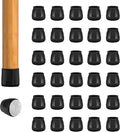 36pcs Round Chair Leg Floor Protectors, Felt Pads Chair Leg Protectors for Hardwood Floors, Silicone Furniture Feet Cups Covers Felt Pads, Prevents Scratches & Reduce Noise, Black, X-Small by BAIPOK