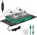 Seed Starter Tray with Grow Light & Heat Mat- 4 Pack 48 Cell Durable Easy Use Seed Starter Kit for Beginners, Thriving Seedling Germination Kit with Humidity Domes for Indoor Plant Growing Propagation by Apipi