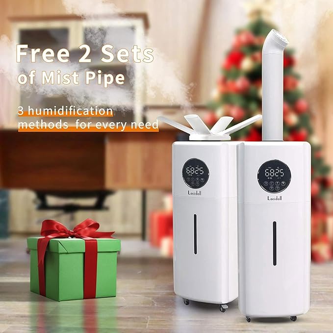 Humidifiers for Large Room Whole House Humidifier for Home 2000 sq.ft, 5.5Gal Cool Mist Top Fill Humidifier Floor Humidifier 21L 2000ML/H Dual 360° Nozzles 3 Speed - Image 3