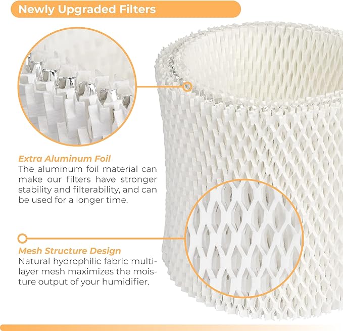 ANTOBLE 4 Pack HC-888 HC-888N Humidifier Wicking Filters Replacements for Honeywell HC888 HCM-890 HEV-320 Series & Duracraft D88 DCM-200 DH-890 Humidifier Filter C - Image 4