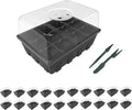 Gardzen 20 Pack Seed Starting Tray, Plant Germination Trays, Seed Starter Kit with Adjustable Humidity Vented Dome, Plant Growing Kit 6.6" x 4.5", Total 240-Cell, Clear by Gardzen