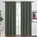 NICETOWN Dark Mallard Blackout Curtains Grommet - Home Decorations Thermal Insulated Solid Grommet Top Blackout Living Room Panels/Drapes for Gift (1 Pair, 55 x 86 inches) by NICETOWN