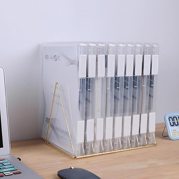 Clear A4 File Storage Boxes with Buckle Closure - A4 Clear Plastic Document Storage Boxes for Crafts, Art Supplies, Document and Magazine Organization - 12.4 x 9.6 x 1.2 Inches - Image 6