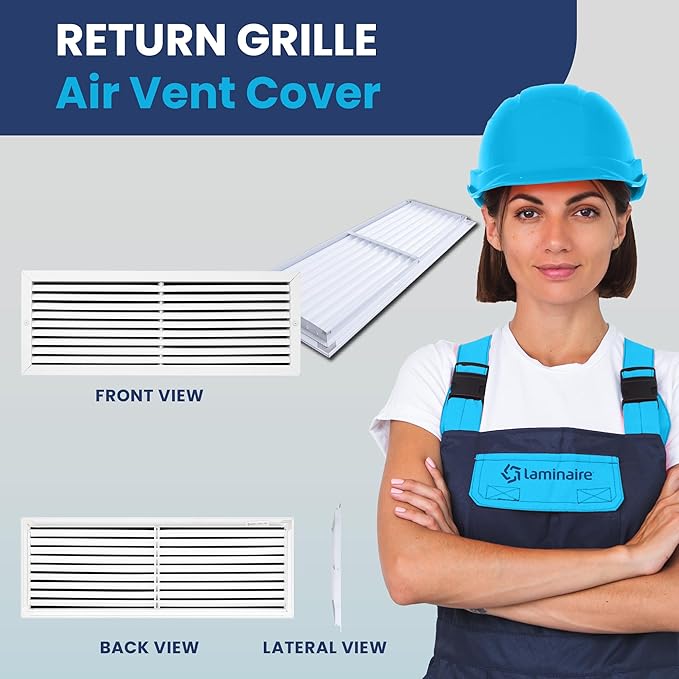 30x10 Inch (Duct Opening) Air Return Vent Cover Decorative – Premium Aluminum AC Vent Cover for Ceiling & Wall, Rustproof Grille, Ideal for Home HVAC Grille, Durable & Easy to Install by ACLAMINAIRE - Image 2