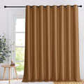 NICETOWN Patio Sliding Door Curtain for Sliding Glass Door, Grommet Gold Brown Sound Reducing Window Treatment Extra Wide Drape for Bedroom/Living Room, W120 x L108, 1 Panel by NICETOWN
