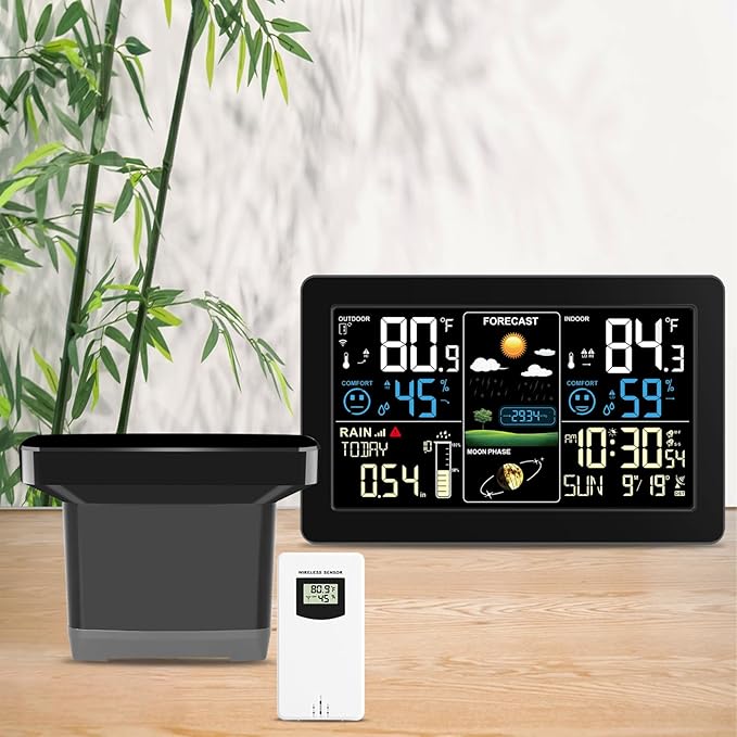Digital Indoor Outdoor Wireless Remote Sensor, Temperature and Humidity Meters, Sutible for Weather Station with Rain Gauge (3378R) - Image 5