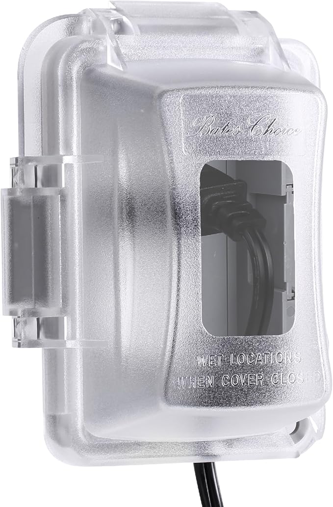 Bates- Weatherproof Electrical Outlet Cover, 1-Gang, Outdoor Plug Cover by BatesChoice