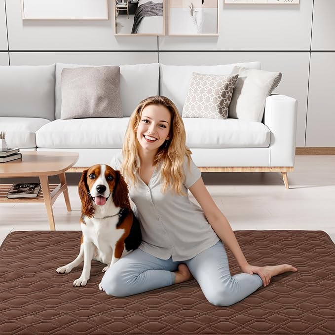 Smiry Reversible Waterproof Couch Covers for Sofa, Washable Dogs Pet Couch Covers for 3 Cushion Sofa Pet Friendly, Water Resistant Furniture Protector Slipcover, Geometric (30"x70", Brown/Chocolate) - Image 9
