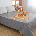 CHHKON Waterproof Dog Bed Covers for Couch Protection Dog Pet Blanket Furniture Protector (52“X82”, Grey+Dark Grey) by CHHKON