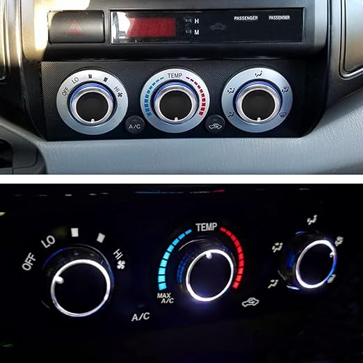 JDMCAR Compatible with Toyota Tacoma 2005-2015 A/C Air Conditioning Control Switch Knob Button, HVAC Control Knob Tacoma Heater Temperature HVAC Fan Control Knob (A Set of 3 Knobs) - Blue - Image 7