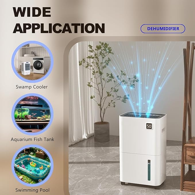 Automatic Small Sump Pump For Dehumidifier,13FT Lift,4 Level Flow Control,Submersible Water Pump With Level Sensor,For HVAC Condensate,Air Conditioner,Tank,GP02 - Image 2