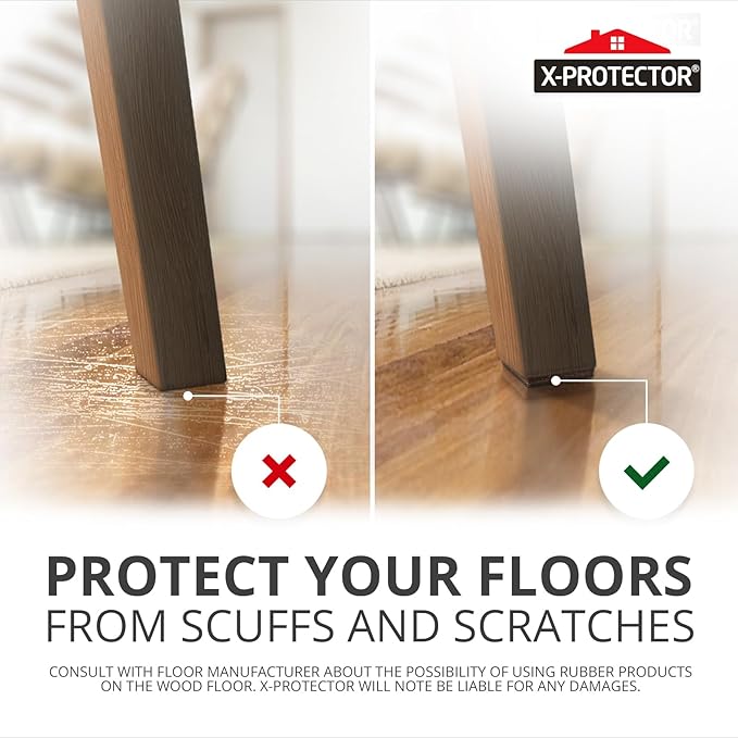 Non Slip Furniture Pads 8 pcs 1 1/4" X-Protector - Premium Furniture Grippers! Self-Adhesive Rubber Feet Furniture Feet - Ideal Non Skid Furniture Pad Floor Protectors - Keep Furniture in Place! - Image 5