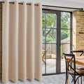 DWCN Blackout Curtain Room Divider Thermal Panel with Grommet Top for Bedroom Partition, Patio Sliding Door Curtains - Extra Wide Curtains for Glass Door, 6.7ft Wide x 7ft Tall, Beige by DWCN