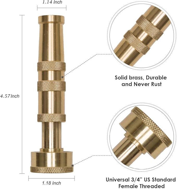 BEAULIFE 304 Stainless Steel Metal Garden Hose 25 Feet with Brass Garden Hose Nozzle Flexible, Portable & Lightweight Kink Free Garden Water Outdoor Hose - Image 5
