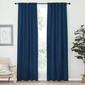 NICETOWN Vertical Blinds Window Curtain Panels - (Moroccan Blue Color) 42 by 84 Inches, Set of 2, Energy Saving Rod Pocket and Back Tab Blackout Curtains for Nursery loft Cafe Laundry by NICETOWN