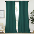NICETOWN Bedroom Blackout Curtain Panels - (Hunter Green Color) 52 x 120 inch, 2 PCs, Insulating Energy Saving Solid Rod Pocket Blackout Drapes for Hall, Villa by NICETOWN