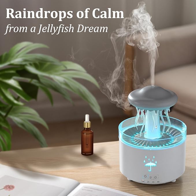 Essential Oil Diffuser for Home, Bedroom Humidifiers, Air Scent Aroma Aromatherapy Ultrasonic Humidifier Machine Timer Small Mini difusor de Aromas para casa Living Room Office Decor Gifts Jellyfish - Image 2