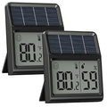 Digital Indoor Thermometer & Hygrometer, Light Powered (No Rechargeable Batteries Runs Only on Real-time Light Exposure) Solar Indoor Temperature and Humidity Monitor, Humidity Gauge by BaldrInc