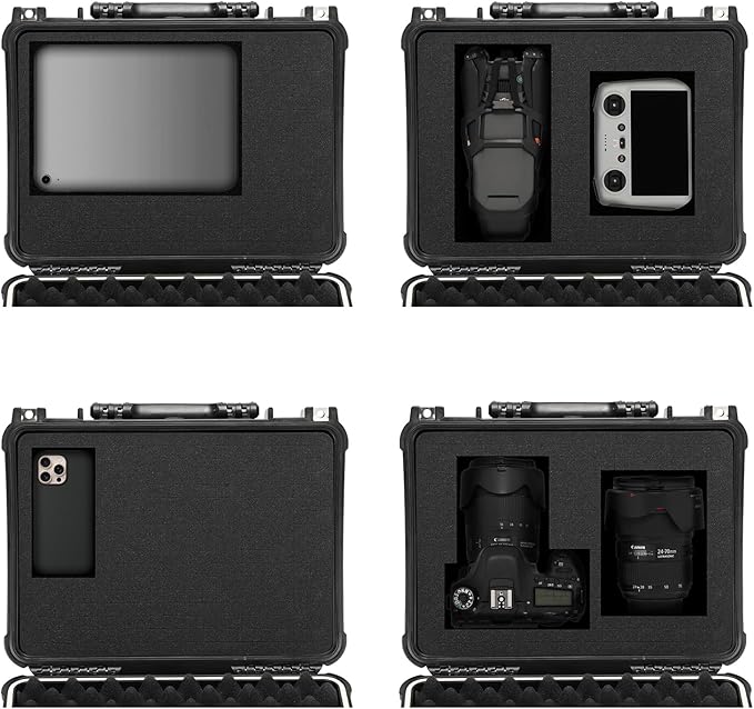 Mayouko 16" Waterproof Plastic Toolbox with Foam Insert, 16" x 13.2" x 7", IP67 Lockable Storage Box, Customizable Foam, Shockproof Hard Case Weatherproof Container, Protective Hard Camera Case - Image 7