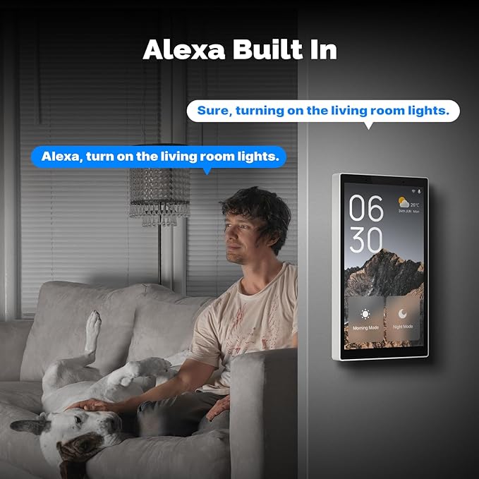 MOES Smart Home Touchscreen Control(1-Switch Panel), In-wall Smart Panel with Alexa Built-in, Compatible with Smart Life devices, Manage and Control Home Devices and Scenes with Touch and Voice - Image 3