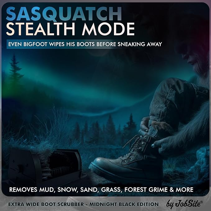 Midnight Black Boot Scrubber - Outdoor Shoe Scraper Brush - No Mount Shoe Cleaner - Sasquatch Sized - Image 5