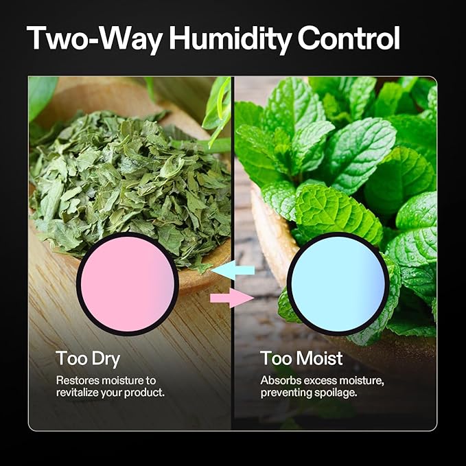 VIVOSUN Heavy Duty 2-in-1 Trimming Tray and 62% RH Two-Way Humidity Control Packs, Size 4 g, 10 Packs for Storing 1/2 oz, Moisture Balancer with RH Indicator Card for Food & Herb Storage - Image 6