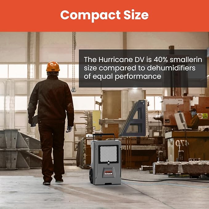 ABESTORM Hurricane DV Commercial Dehumidifiers with Pump and Drain Hose, Auto Defrosting Industrial Dehumidifiers with Wheels for Basements, Water Damage Restoration or Garages - Image 6