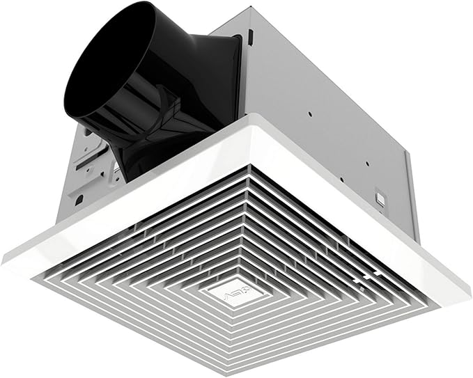 BV Bathroom Exhaust Fan 90CFM - Bathroom Fan 0.9 Sones, 4" Duct Collar,Rooms Up to 80-90 Sq. Ft. |Energy-Saving Ventilation Fan - No Attic Access & Ultra-Quiet | Energy Star, HVI 2100, UL Certified by BV