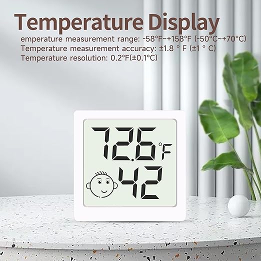 Mini Humidity Meter Hygrometer 6 Pack Room Thermometer Indoor Digital Temperature and Humidity Monitor for Home House Office Garden and Cellar - Image 5