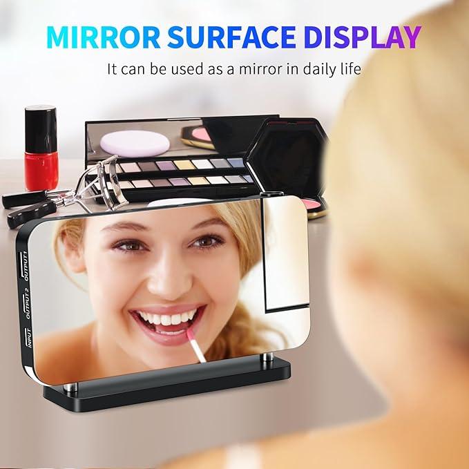 Projection Alarm Clock for Bedroom Ceiling,RGB Digital Clocks Radio with 10 Colors RGB Night Light,Loud Alarm Clock for Heavy Sleepers,USB C Charger Port,Snooze,12/24H,Auto Dimming - Image 9