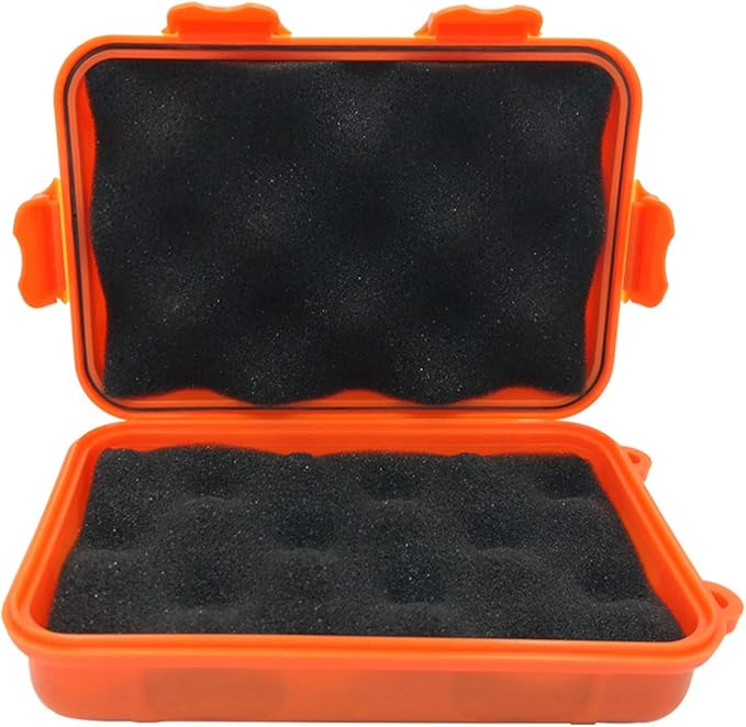 Anti-Pressure Shockproof Container Box Plastic Dry Storage Box with Foam Floating Survivor Dry Case for Outdoors (Orange) - Image 3