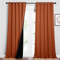 NICETOWN Full Shading Curtains for Windows, Super Heavy-Duty Black Lined Blackout Curtains for Bedroom, Privacy Assured Window Treatment (Burnt Orange, Pack of 2, 62 inches W x 95 inches L) by NICETOWN