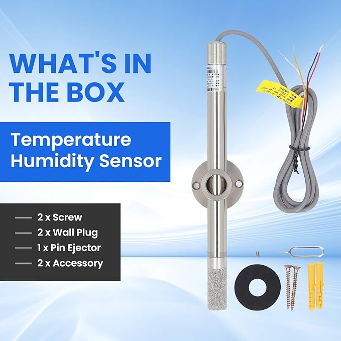 Temperature Humidity Sensor, 4‑20mA Output Temperature Humidity Transmitter Probe for Detection - Image 6