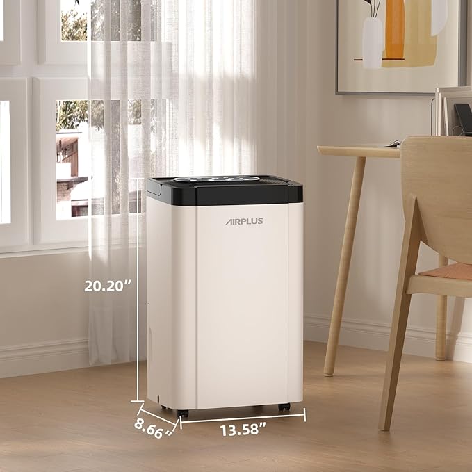 AIRPLUS 4,500 Sq. Ft. 70pint Dehumidifier, Humidity with Auto Shut off, Auto Drain or Manual Drainage, 0.8 gal Water Tank Capacity for Home and Basement - Image 2