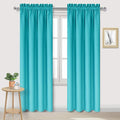 DWCN Blackout Curtains for Bedroom – Thermal Insulated Room Darkening Drapes for Living Room, Turquoise, W 42 x L 84 Inch, Set of 2 Rod Pocket Curtain Panels by DWCN