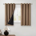 BGment Short 100% Blackout Curtains for Bedroom, Thermal Insulated Energy Efficiency Noise Reducing Grommet Curtains 54 Inch Length with Liner for Small Window 2 Panels Each 52 Inch Wide, Taupe by BGment