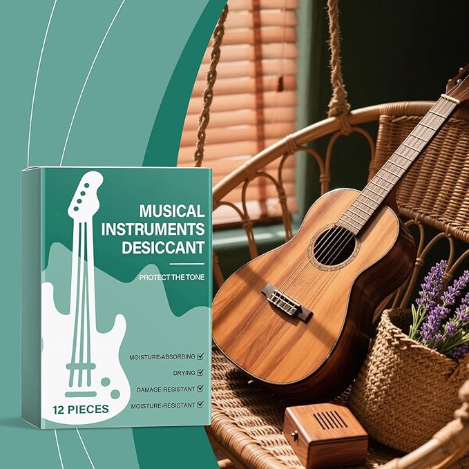 Guitar Desiccant 12 Pieces - Musical Instrument Dry Packs | Moisture Absorbers with Silica Gel Material with Safe Design for Piano Violin Bass Ukulele Storage Protection - Image 8