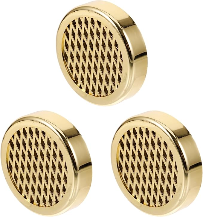 3Pcs Golden Round Humidifier for Humidor, Abs Sponge Humidification Accessory, Optimal Moisture Control for Home Use by HEMOTON