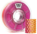 R3D Dual Color Silk PLA Filament, Co-Extrusion 3D Printer Filament 1.75mm, 30-370 mm/s High Speed PLA, Dimensional Accuracy +/- 0.02 mm, 1KG Plastic Spool (Silk Purple-Gold) by R3D