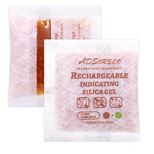 Adsorbco Rechargeable Desiccant, Indicating Silica Gel Packets, Moisture Absorbers for Storage, Gun Safe Dehumidifiers (20, 20g) by Unknown
