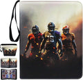 Football Card Binder, 2025 Sports Trading Card with Sleeves Holder Album, 400 Pockets Rugby Card Holder Sheets Display Storage Protectors for Collectors Boys and Girls Gift by PEPOYO+AI